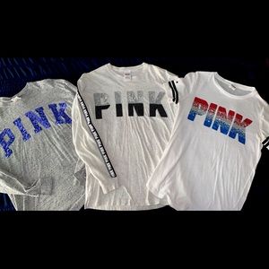 3 PINK shirts